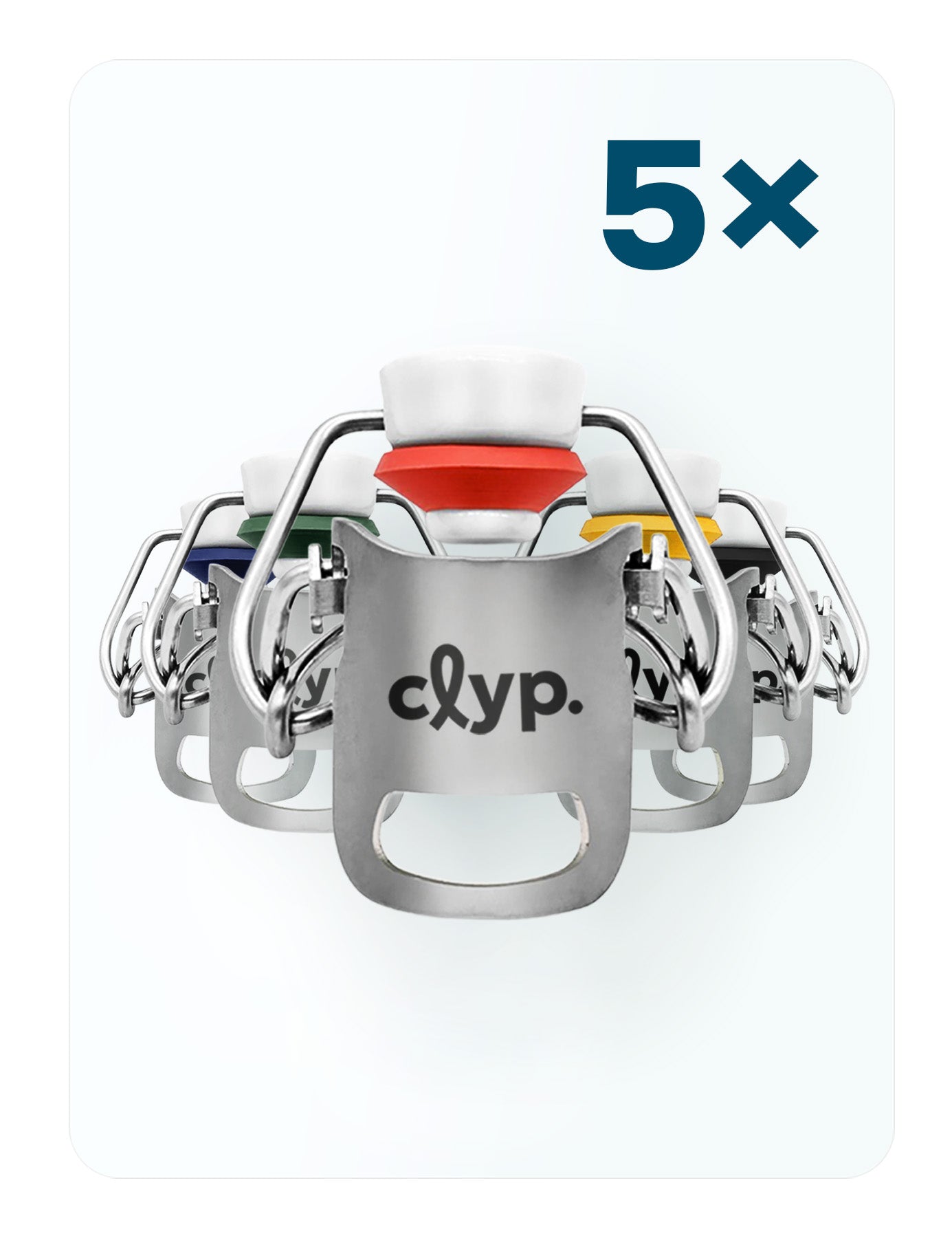 clyp Original - 5 Stück + bunte Dichtung