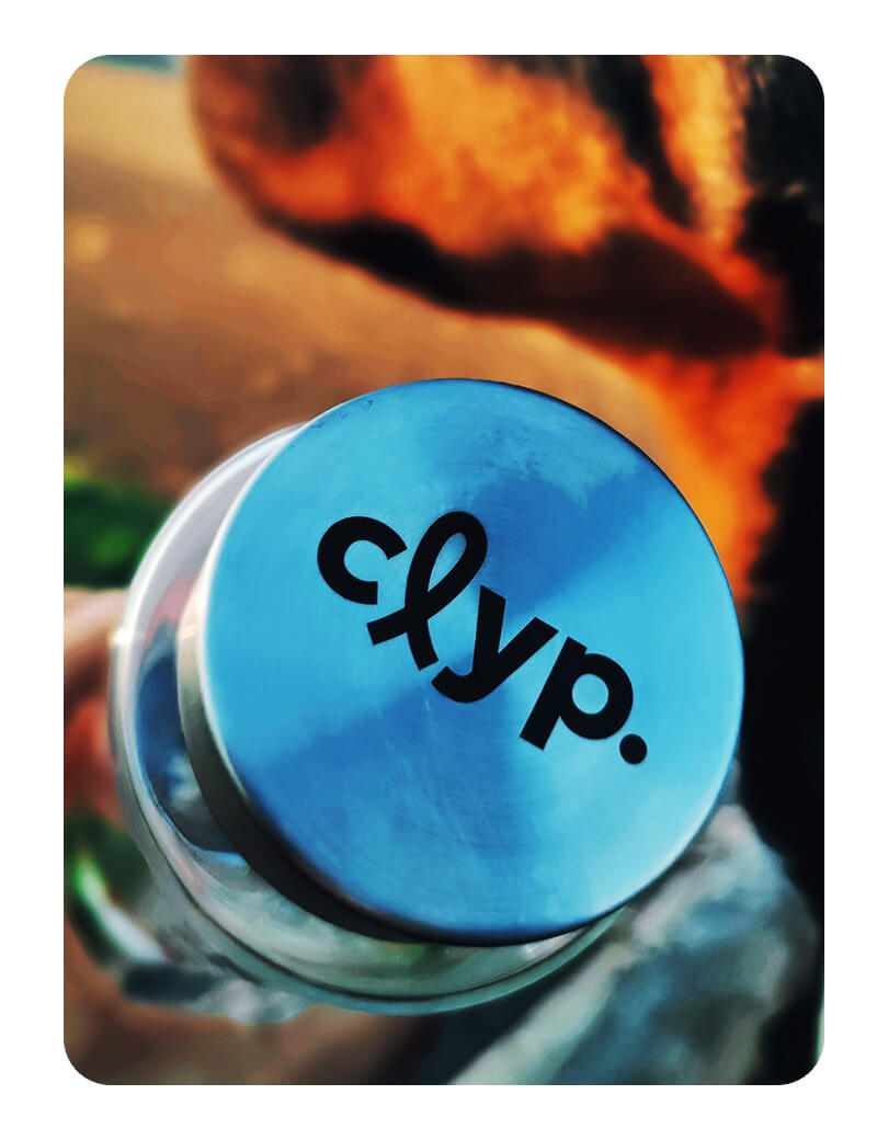 clyp Trinkflasche 1 Liter • aus Borosilikatglas