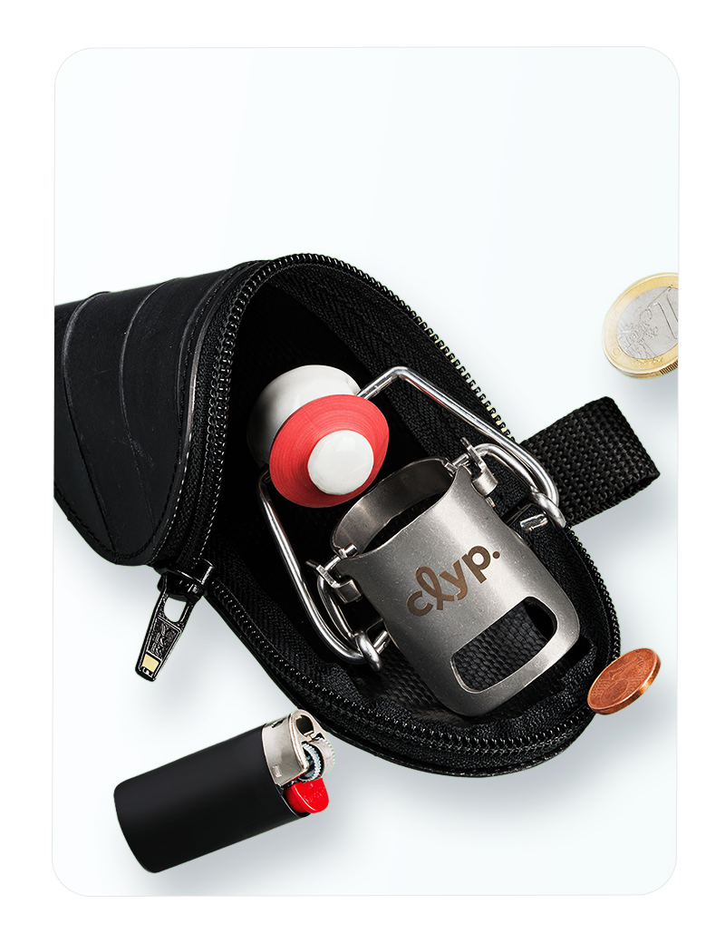 clyp etui - aus fahrradschlauch - upcycling